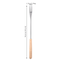 Miniatyrbilde 2 av 6: 26,5 cm Grillgaffelspyd med trehåndtak for camping og piknik