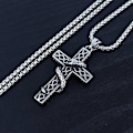 Miniatyrbild 1 av 3: Punk Snake Cross hänge halsband för män