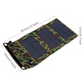 Miniatyrbild 2 av 6: 5W 5V Vattentät Vikbar Solcellsladdare - Portabel USB Powerbank för Utomhusbruk