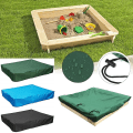 Miniatyrbillede 1 af 5: Støvtæt beskyttelse Sandkasse Cover Vandtæt Sandkasse Pool Cover green 120x120x20cm