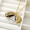 Miniatyrbild 4 av 4: You Are My Sunshine Open Locket Solros Halsband Boho Smycken