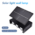 Miniatyrbild 4 av 6: Vattentät Solar Utomhus Vägglampa med 6 LED-lampor för Trädgård, Uteplats och Varm Inomhusbelysning