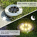 Miniatyrbillede 2 af 5: Udendørs belysning - Jordspots - 8 LED - Solceller - (2-Pack)