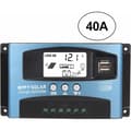 Solarladdningsregulator MPPT 40A – Intelligent regulator USB 12V 24V – LCD-display – Omvandlingseffektivitet 98%