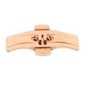 Miniatyrbillede 2 af 8: Forfinet Rose Gold Rustfrit Stål Butterfly Spænde med Dobbelt Trykknap Foldende Udfoldelse