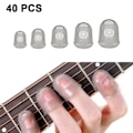 Miniatyrbild 1 av 5: Silikon gitarr fingerskydd, gitarr fingertopp grey