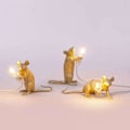 Miniatyrbild 1 av 5: Nordic animal lamp tecknad mus harts bordslampa Rodent White light source