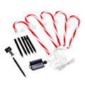 Miniatyrbilde 6 av 8: Utendørs julelys i sukkertøyform - 1 for 5, IP65 vanntett, 8 moduser, 600mAh batteri - Stimarkører