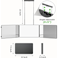 Miniatyrbild 3 av 6: 3Way Mirror Trifold Mirror Self Hairdressing Mirror Hårklippningsverktyg Green with Led
