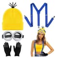 4 st Minions Halloween Kostymtillbehör för vuxna Blå
