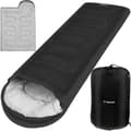 Sovepose med opbevaringspose Black black