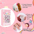 Miniatyrbild 2 av 5: 120 stycken/set Barnsöta lösnaglar Fulltäckande Nail Tips DIY style 2