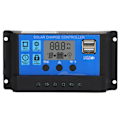 Miniatyrbilde 1 av 6: PWM solcellelader med LCD-skjerm for 10A 12V/24V strøm, automatisk gjenkjenningsfunksjon