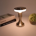 Miniatyrbilde 1 av 6: Oppladbar Sølv LED Bordlampe med Berøringssensor og 3 Fargetemperaturer for Spisestue
