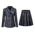 Miniatyrbillede 3 af 5: Onsdag Addams Cosplay sæt Nevermore Academy School Uniform Halloween Carnival Party kostume til voksne børn Without wig Adult L