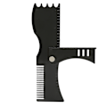 Miniatyrbillede 5 af 8: Grænseoverskridende operationsekspert: Hvid barberblyant sort skæg stencil guide skabelon sæt til trimning og pleje af skægform