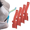 Pikkukuva 1 / 5: 4 kpl Lazy Shoes -apua helppokäyttöisille kengille, kannettava kenkien nostoapulainen miehille, naisille ja lapsille, sukkaliukukahvalla varustettu kenkätorvi iäkkäille eläkeläisille Red