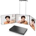 Miniatyrbild 2 av 6: 3Way Mirror Trifold Mirror Self Hairdressing Mirror Hårklippningsverktyg Green with Led