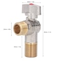 Miniatyrbilde 2 av 6: Stor Flow G1/2 Messing Triangelventil for Varmt/Kaldt Vann - Ideell for Kjøkken og Bad