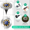 Miniatyrbild 4 av 5: Utomhusbelysning - Markspotlights - 8 LED - Solceller - (2-Pack)