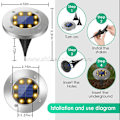Miniatyrbillede 4 af 5: Udendørs belysning - Jordspots - 8 LED - Solceller - (2-Pack)