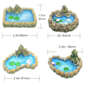 Miniatyrbilde 2 av 8: HT 4 stykker eventyrhage miniatyr dam ornamenter harpiks tilbehør for hjemmemikrolandskapsdekor