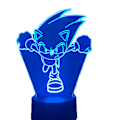Miniatyrbild 4 av 4: Sonic 3D Night Light LED Färgglada färgskiftande Crack Base + Controller YX37