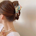 Miniatyrbild 4 av 8: Vintage Butterfly Kvinnor Hårklor Lyxiga Hårklämmor Barrette He pink one-size