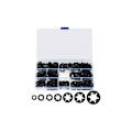 Miniatyrbild 1 av 5: 340-pack Starlock brickor, låsbrickor, låsbrickor, Quick Push Quick Clamp Fästbrickor - M3/M4/M5/M6/M8/M10/M12, svart
