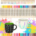 Miniatyrbilde 2 av 4: 48-pakke – Vannfaste penner for stein, glass, stoff og DIY multifärg multicolor