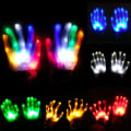 Miniatyrbild 1 av 4: 1 par Led Light Up Hand Finger Handskar Halloween Jul Multicolor