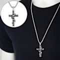 Miniatyrbild 2 av 3: Punk Snake Cross hänge halsband för män