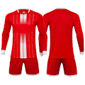 Miniatyrbild 4 av 7: 1 set anpassad fotbollströja herr pojkar fotbollskläder set långärmad fotbollsuniform vuxen målvaktsdräkt för barn träningsdräkt Red Adult Size M