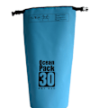 Pikkukuva 4 / 4: PVC ulkoilma uima- vedenpitävä laukku rantakassi 30L Sky Blue