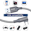 Miniatyrbild 5 av 5: För Oculus Quest 2 Link-kabel 5m USB 3.0 snabbladdningskablar Silver 5M