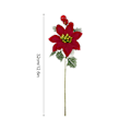 Miniatyrbilde 2 av 5: Kunstig juleblomstarrangement med røde bær og festlige blader