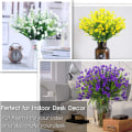 Miniatyrbild 4 av 5: 4 st utomhus konstgjorda falska blommor buskar Uv-resistenta växter red