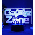 Miniatyrbild 1 av 5: Kreativt 3D nattljus Akrylspel LED färgglad skrivbordslampa Black base: 16-color controller Gamepad(42-5)