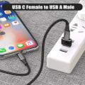 Miniatyrbild 3 av 5: Typ A Laddningskabel Adapter-usb C Hona Till USB Hane Adapter Sliver