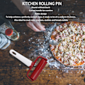 Pikkukuva 5 / 5: T-muotoinen liukumaton muovinen kaulin kahvalla pizzataikinalle, helppo ripustaa ja käyttää
