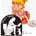 Miniatyrbild 3 av 5: Man Kreativ Toalett Timglas Timer Sand Timer Plast Present
