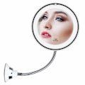 Miniatyrbild 1 av 6: Svanhals LED Lighted 10X Makeup Mirror Vit med flisa White with sliver