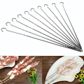 Miniatyrbilde 3 av 6: 10-pakning flate grillspyd i rustfritt stål for BBQ - Perfekt for kabob og kebabgrilling