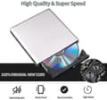 Miniatyrbilde 2 av 5: Ekstern Blu-ray DVD-stasjon 3D, USB 0 og Type-C Blu-ray CD DVD-leser Slank Optisk Bærbar Blu-ray-stasjon Kompatibel med Macbo