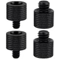 4 st. stativadapter, 3/8 till 1/4 adapter, mikrofongängskruvadapter