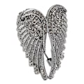 Miniatyrbillede 5 af 8: Multilagsbelagt krystal engelvinge broche - Delikat og elegant accent til bluser, jakker, frakker, tørklæder og sjaler