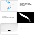 Miniatyrbilde 5 av 6: Dimbar USB LED Skrivebordslampe med Fleksibel Hals og Berøringsbryter for Nattlesing