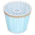 Miniatyrbillede 5 af 6: Stofskærm til lysekrone til skrivebord, natbord, soveværelse, stue og kontorbelysning Light blue chiffon