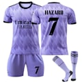 Miniatyrbillede 1 af 2: Ny sæson 2022-2023 Real adrid fodboldtrøje fodbolddragter HAZARD 7 M
