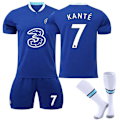 Miniatyrbillede 1 af 2: 22-23 Chelsea hjemmefodboldtrøje Træningstrøje No.7 Kante XS